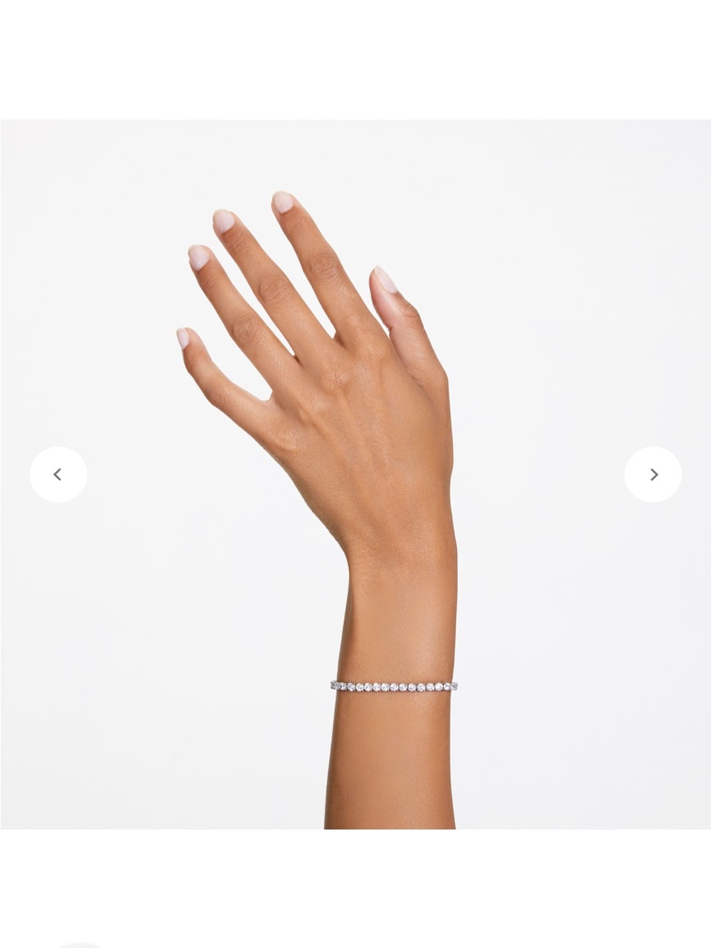 Swarovski Clear Crystal Tennis Bracelet - Silver Tone